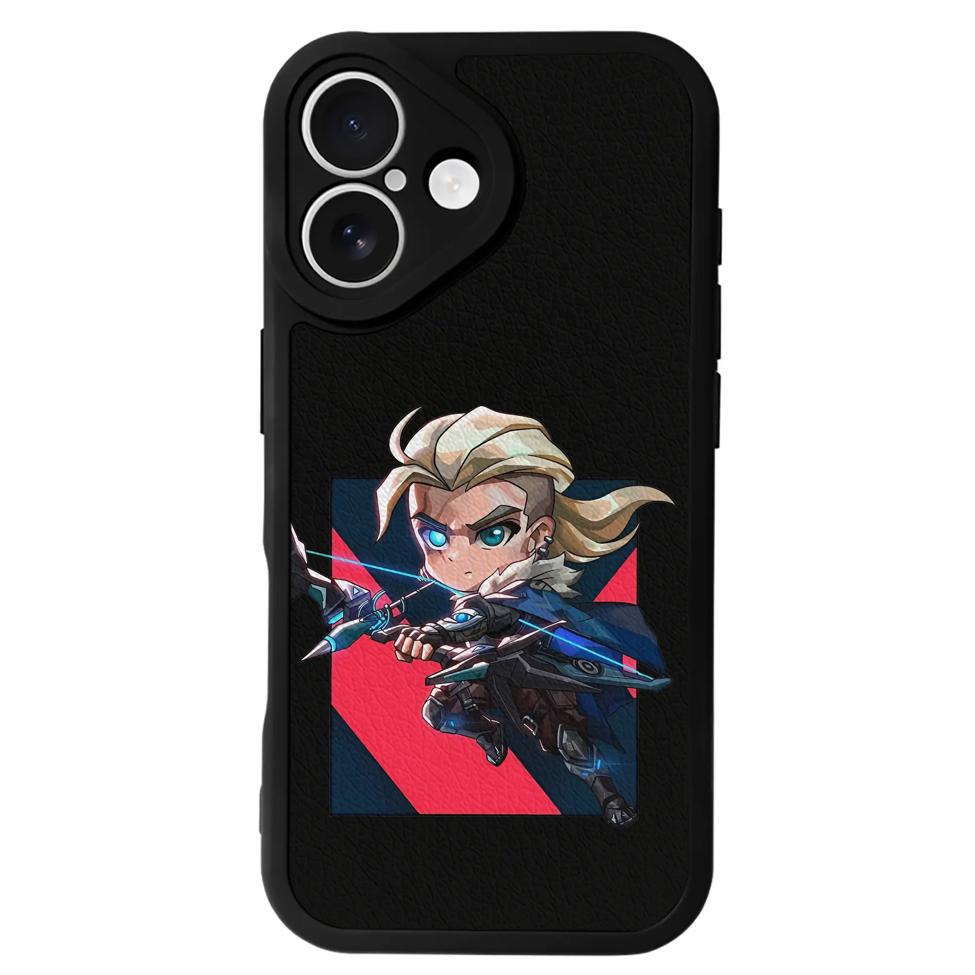 VALORANT グッズ,ソーヴァ - IPhone 16シリーズ対応 ・ シリコンスマホケース ・ レザー調 ・ 高精度フィット ・ 耐衝撃 ・ ワイヤレス充電対応 ・ 精密カット